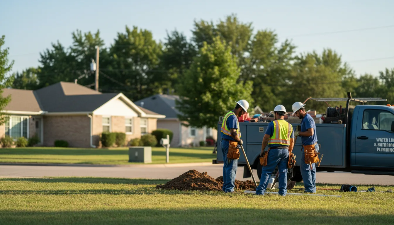 Residential water line and bathroom plumbing service in Leeds, ME